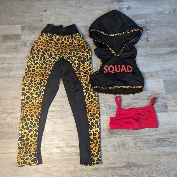 🔥 Cheetah Hip Hop Costume – 3 Piece Set * Child Small - Picture 1 of 6